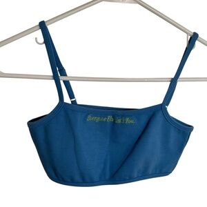 MayFair the Label Cropped Tank Top Blue “Everyone Else Isn’t You” S/M